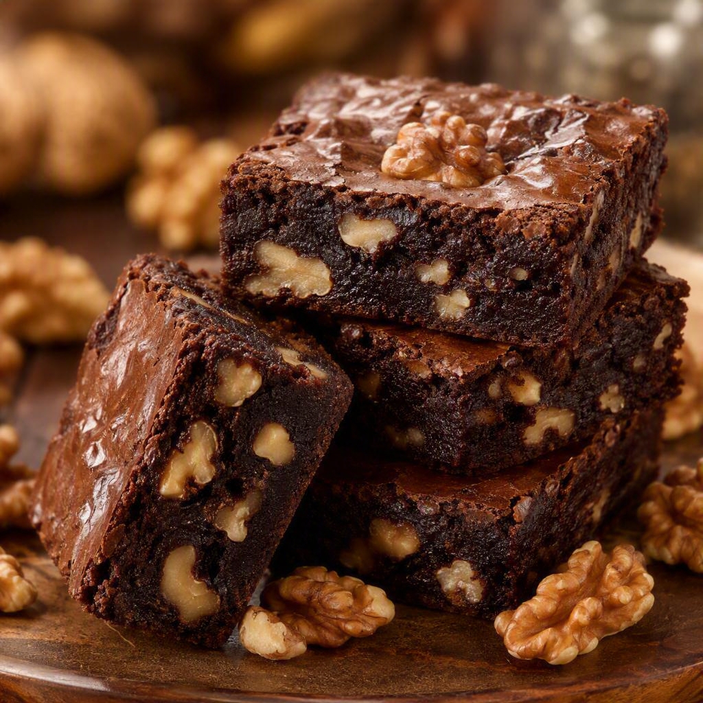 Walnut chocolate brownie
